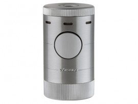 Volta Table Top Quad Jet Flames Silver Cigar Lighter